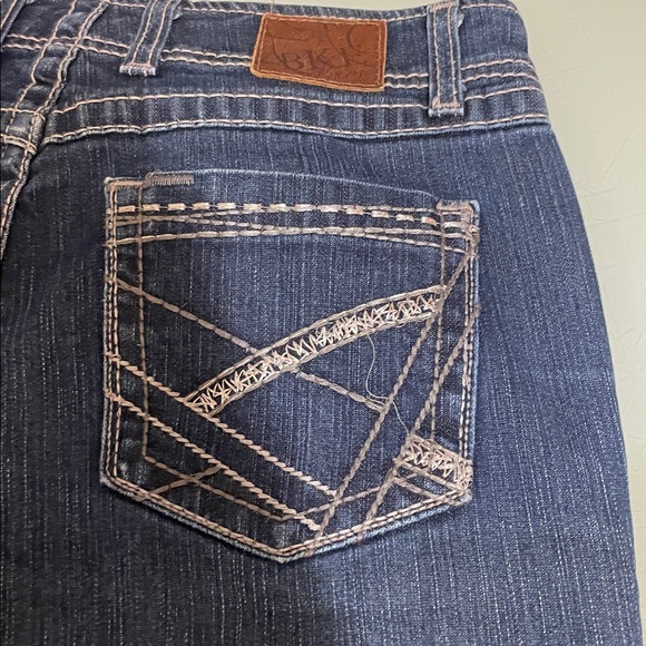 BKE Wendi Dark Blue Flare Women's Jeans with stretch - Picture 9 of 13